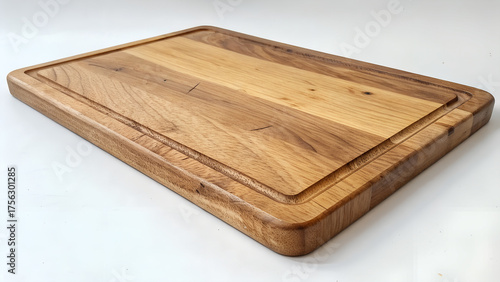 wooden cutting board isolated top view 