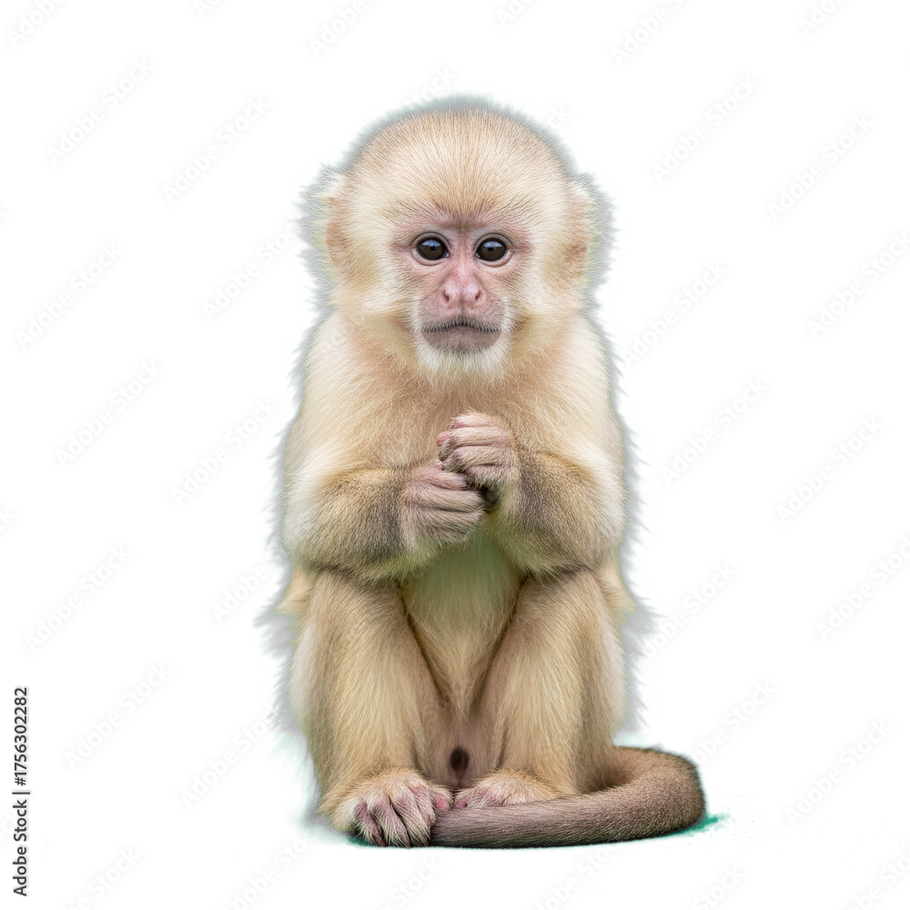 Obraz premium capuchin monkey isolated on transparent background
