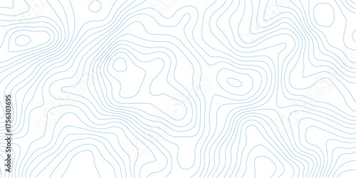 Abstract blue topographic contour lines background with smooth gradient light effects, perfect for modern web or UI design. Abstract lines background. Contour maps, Topo contour map on blue background