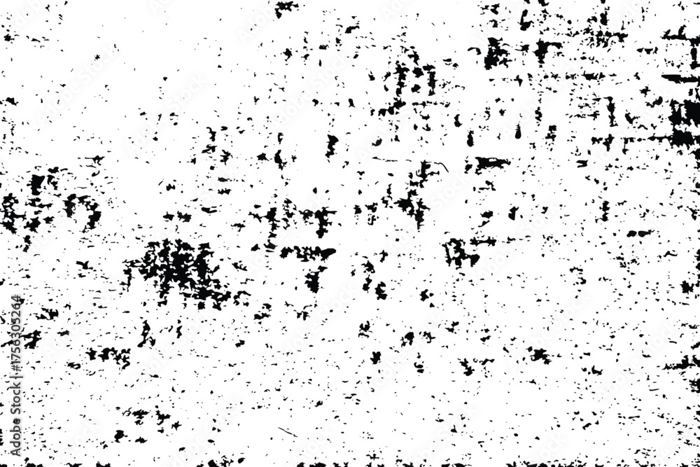 Obraz premium Monochrome texture vector background. Dirty Grunge irregular graphic elements. Distressed uneven grunge background. Abstract vector illustration.