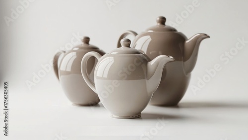 ceramic teapot ceramic teapot elegant ceramic teapot with neutral tones and blank space for branding mockup or minimalist kitchen decor design