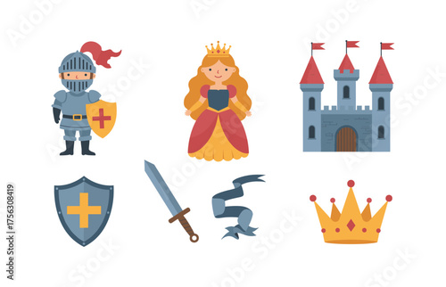 Medieval fantasy icons for storytelling and game design