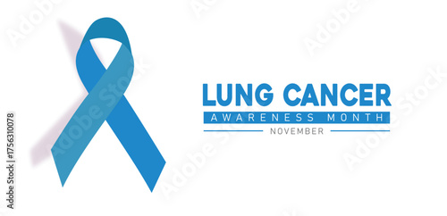 Lung Cancer Awareness Month Blue Ribbon