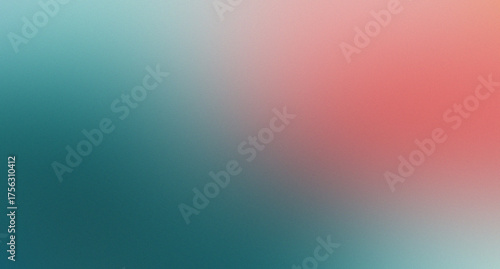 Soft Grainy Teal Pink Gradient Background