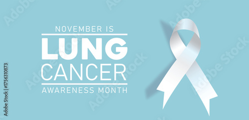 November is Lung Cancer Awareness Month with White Ribbon