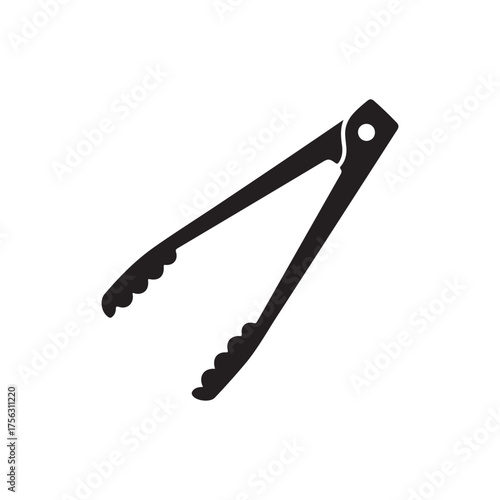 Ice tongs icon silhouette vector flat illustration design on white background