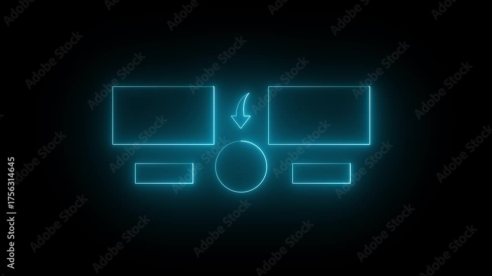 Subscribe button and outro for gaming and video channels You tube End screen animation. cyan color neon icon glowing end screen 4k animation video