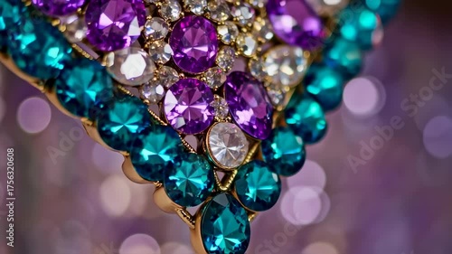 Sparkling Jewels: Close-up of a Gemstone Ornament