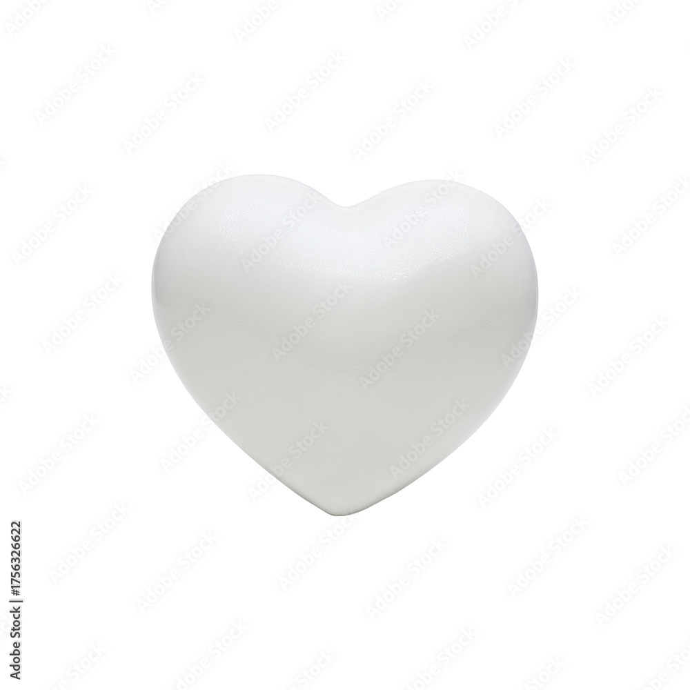 Fototapeta premium Heart-Shaped Object. Symbol Of Love And Purity In Minimalist Design Isolated On Transparent Background