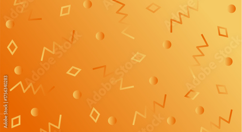 Vibrant Orange Abstract Geometric Background
