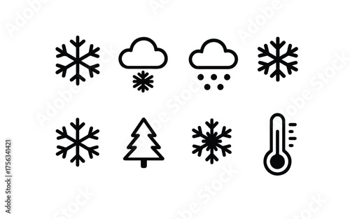 Snow icon vectors graphic design.