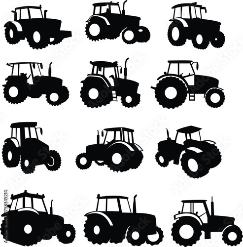 Agricultural Machinery Tractor Isolated