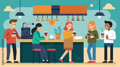 A coffee bar with a variety of options for students to refuel and socialize.