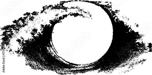 Abstract geometric wave in high contrast black and white design for posters and prints