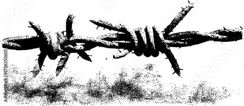 High contrast barbed wire design for tattoo or print