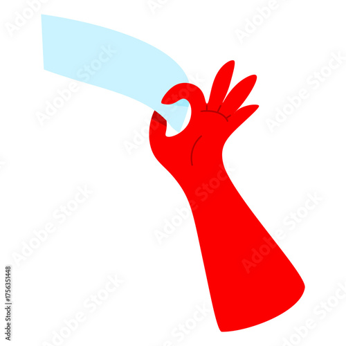 A red hand holds a ballot paper for Election Day