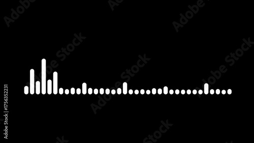 Wallpaper Mural Abstract music sound wave or audio wavefrom isolated on black background. Audio waves Animation, Dynamic equalizer visual effect, simple sound waves, Audio visualiser, Music equaliser. 4k Torontodigital.ca