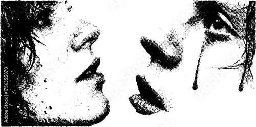 Expression in high contrast: black and white paint splatter art for edgy design