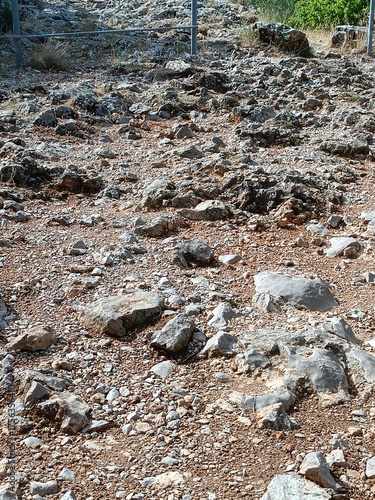 A path in a mountainous area with granite rocks