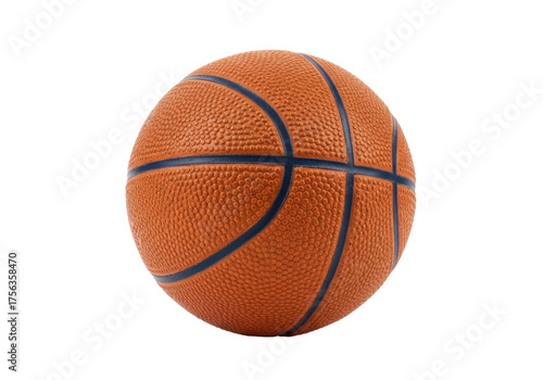 Wallpaper Mural Isolated orange textured basketball with black stripes against a plain backdrop is simple Torontodigital.ca