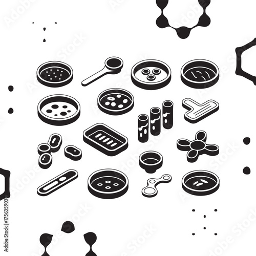Collection of scientific laboratory equipment and supplies for medical research and discovery