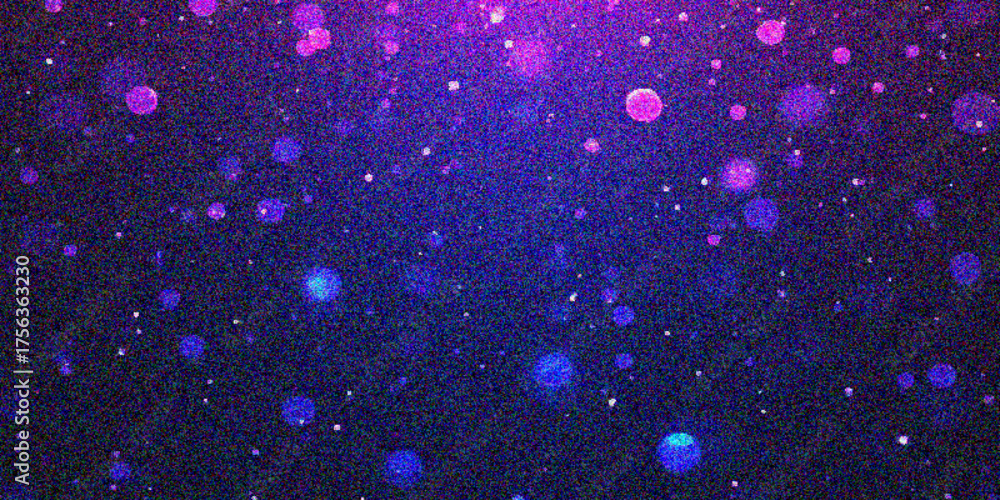 Obraz premium Bright, shiny blue bokeh of water drops on a window texture with a winter glow