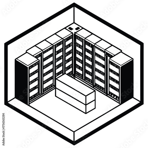 3d server room