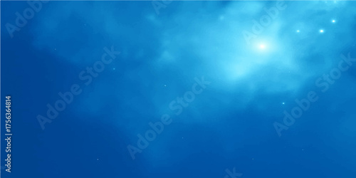 Deep blue ocean water loop with bright sunlight rays, bubbles, and texture, capturing the serenity of the underwater world