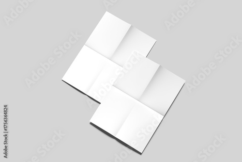 Blank A4 Flyer Brochure Mockup White