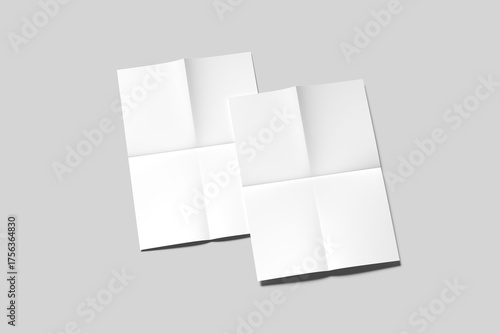 Blank A4 Flyer Brochure Mockup White