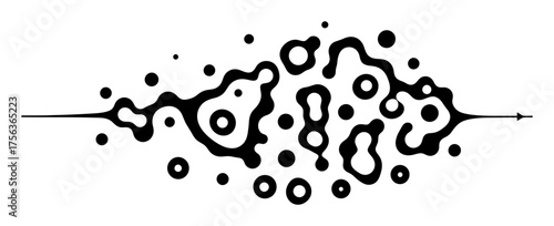 Minimalist Reaction-Diffusion Animal Marking Pattern, Abstract Vector Design