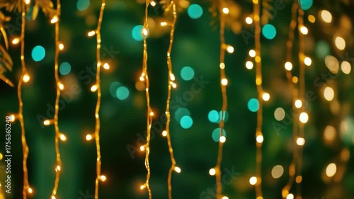 String of lights close up