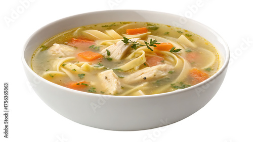 chicken noodle soup with egg