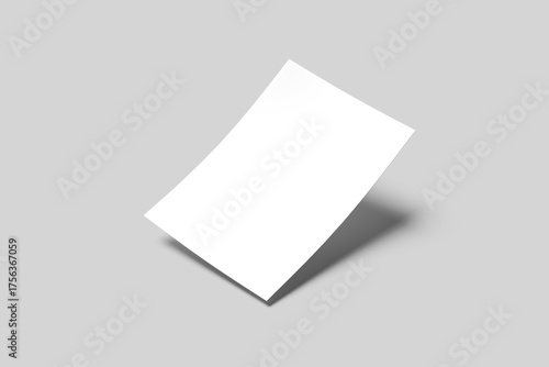 Blank A4 Flyer Brochure Mockup White