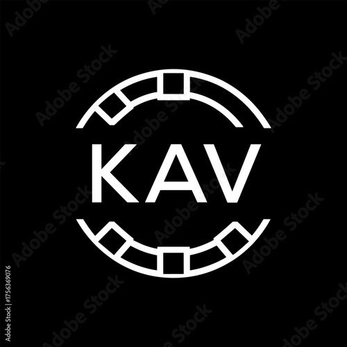 Clean Line Art Monogram Emblem for Brands, KAV Later Logo, Unique Letter  Logo with Circular Motif, 

KAV logo, minimalist, KAV modern, circle, KAV monogram, letter KAV mark, KAV  geometric, KAV abstr