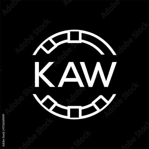 Clean Line Art Monogram Emblem for Brands, KAW Later Logo, Unique Letter  Logo with Circular Motif, 

KAW logo, minimalist, KAW modern, circle, KAW monogram, letter KAW mark, KAW  geometric, KAW abstr