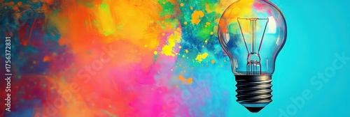 Exploding light bulb symbolizing creative breakthrough