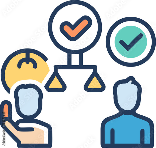Trust and ethics icon