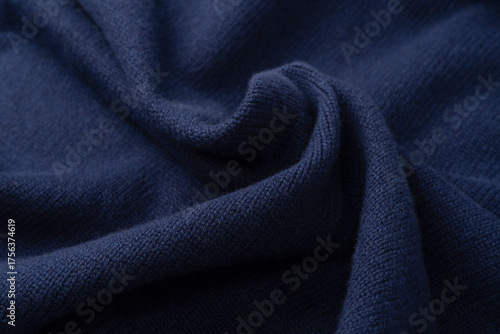 Wallpaper Mural Navy blue merino wool sweater texture as background. Top view. Torontodigital.ca