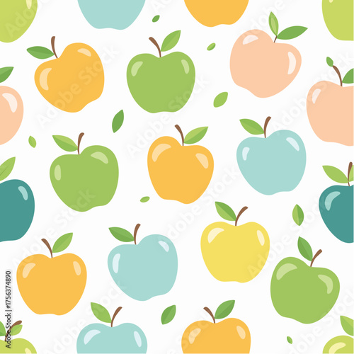 Hintergrund bunte Äpfel