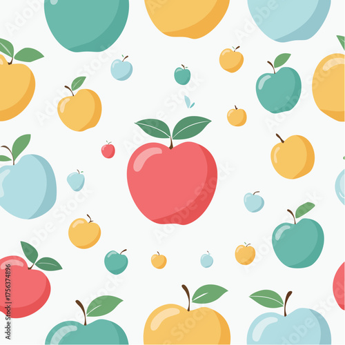 Hintergrund bunte Äpfel