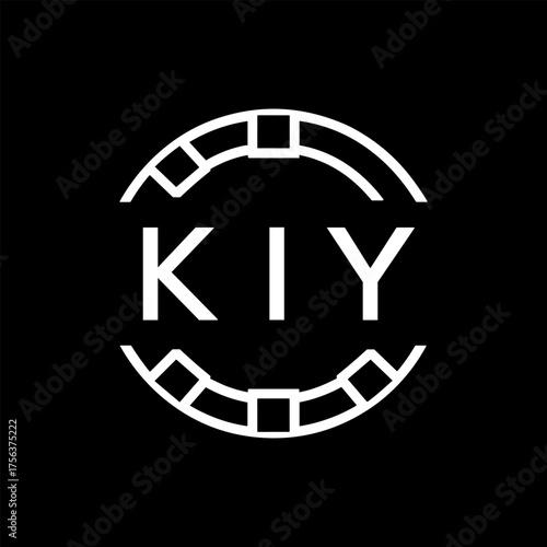 Clean Line Art Monogram Emblem for Brands, KIY Later Logo, Unique Letter  Logo with Circular Motif, 
