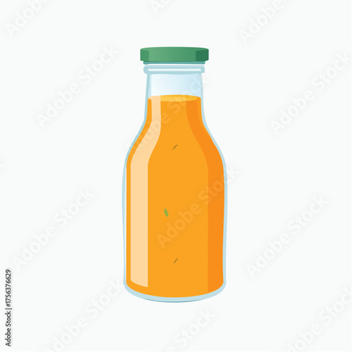 Orangensaft in einer Glasflasche