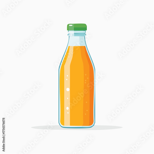 Orangensaft in einer Glasflasche