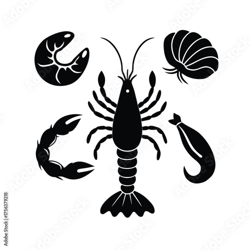 hand-drawn-seafood-elements---lobster--shellfish-- (1).eps