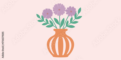 Colorful flowers in a stylish vase creating a serene atmosphere at an artistic setting