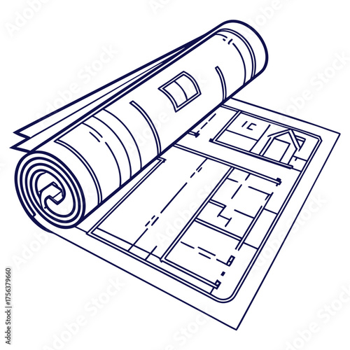 Vector art of blueprint