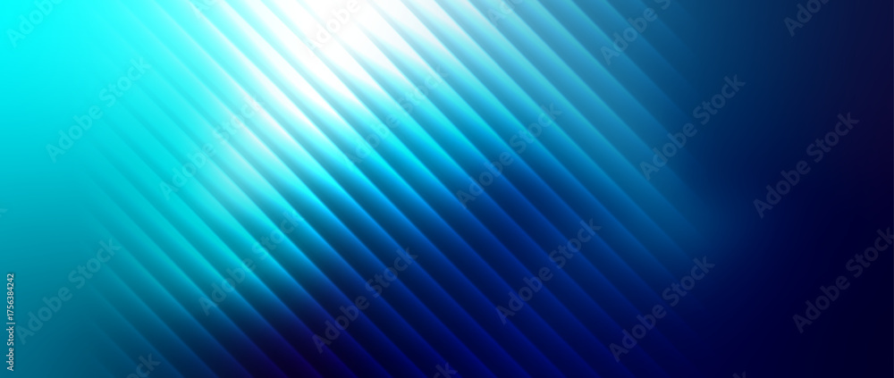 Obraz premium Gradient blue abstract background with geometric line shapes