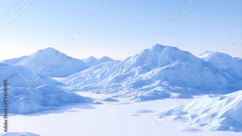 Wallpaper Mural Arctic low poly digital landscape animation Torontodigital.ca