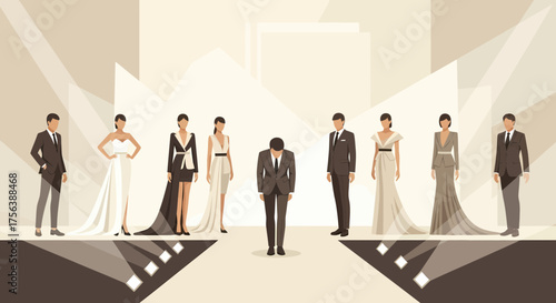 Runway Showcasing Exclusive Designer Fashion Collection Presentation